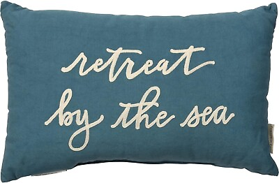#ad Primitives By Kathy Beach House Throw Pillow Decor Retreat By The Sea Blue 18x11 $15.99