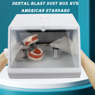 #ad with Built In Led Light Double Suction System Dental Sandblasting Dust Proof Box $174.50