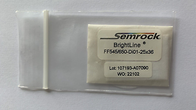 #ad Semrock FF545 650 Di01 25x36 dual edge epi fluorescence dichroic beamsplitter $214.99